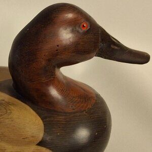 Two Sculpted Wood Duck Decoys by Thom Taber